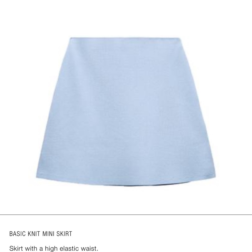 Zara Blue Knit Skirt